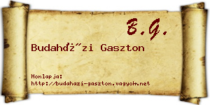 Budaházi Gaszton névjegykártya